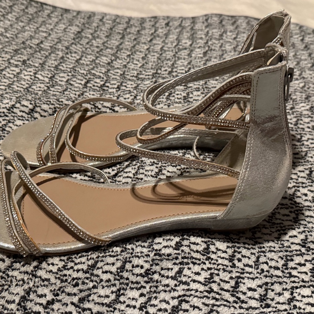 Amazon Silver Strappy Sandals